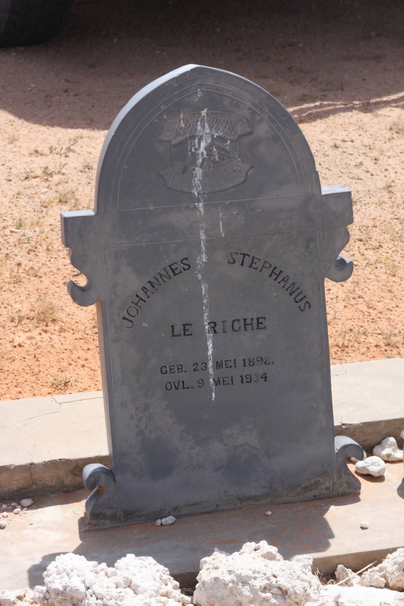 RICHE Johannes Stephanus, le 1892-1934