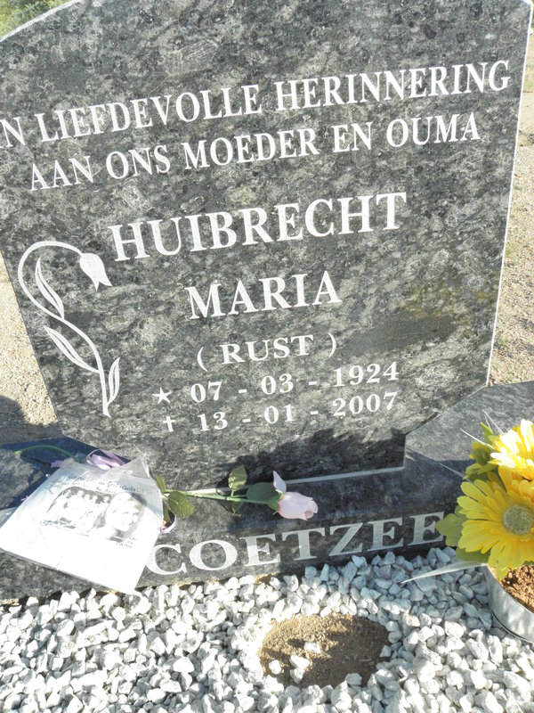 COETZEE Huibrecht Maria nee RUST 1924-2007