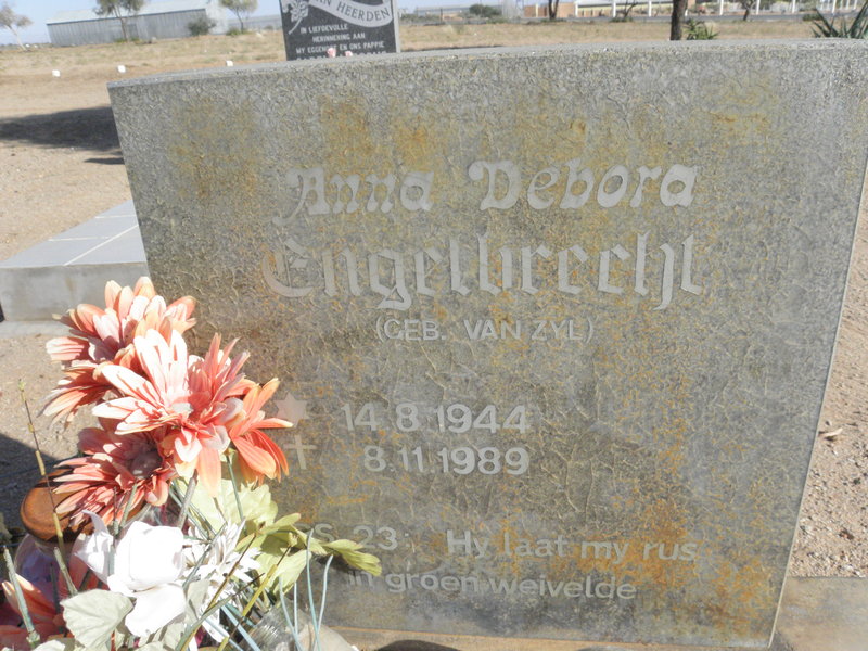 ENGELBRECHT Anna Debora nee VAN ZYL 1944-1989