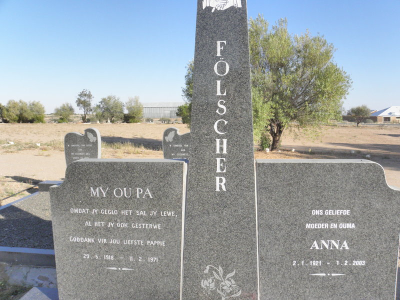 FÖLSCHER ? 1918-1971 &amp; Anna 1921-2003