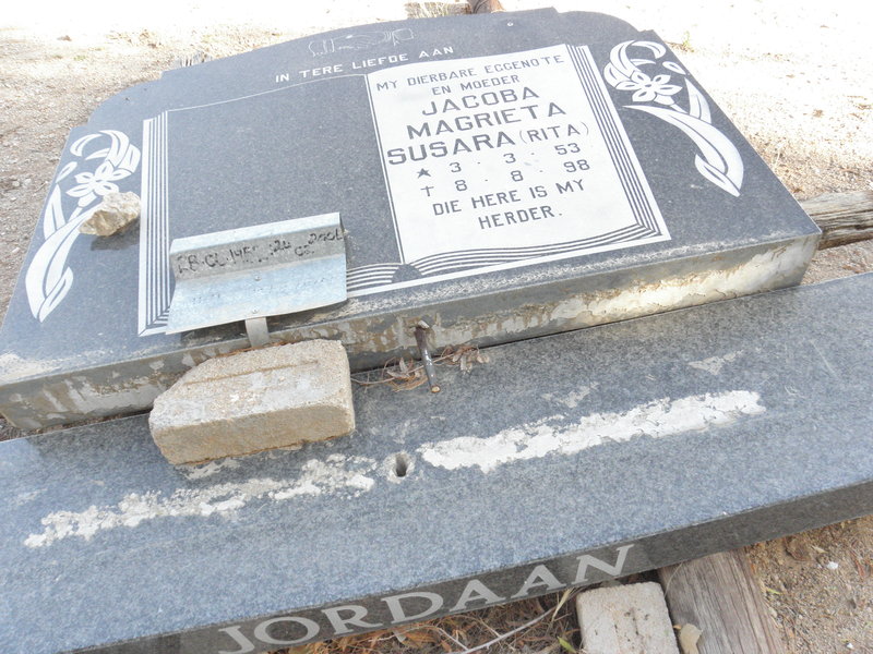 JORDAAN Jacoba Magrieta Susara 1953-1998