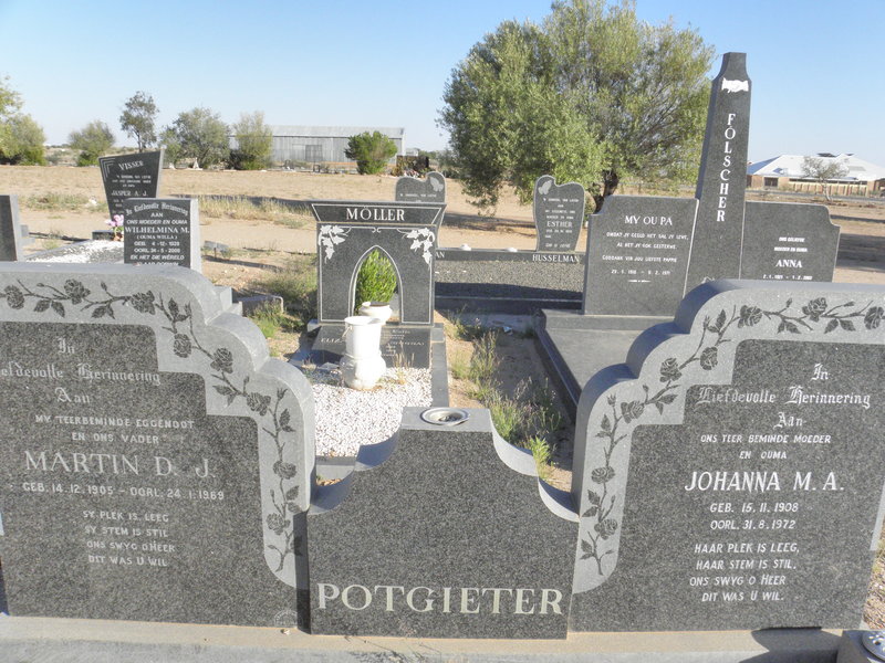 POTGIETER Martin D.J. 1905-1969 &amp; Johanna M.A. 1908-1972