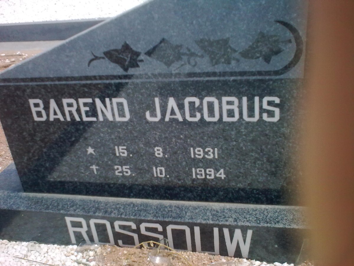 ROSSOUW Barend Jacobus 1931-1994