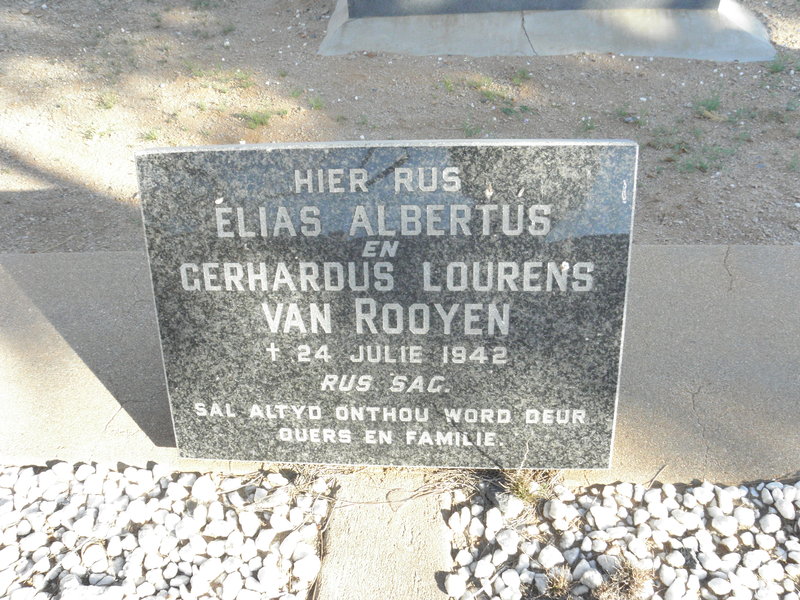 ROOYEN Elias Albertus, van -1942 :: van ROOYEN Gerhardus Lourens -1942