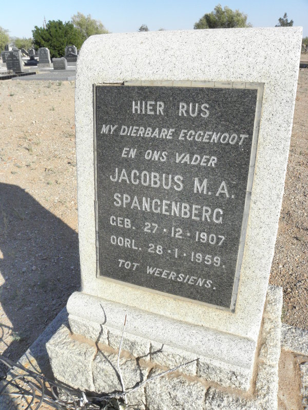 SPANGENBERG Jacobus M.A. 1907-1959