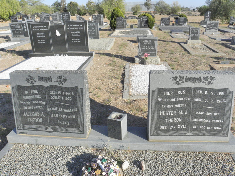 THERON Jacobus A. 1908-1970 &amp; Hester M.J. van ZYL 1910-1963