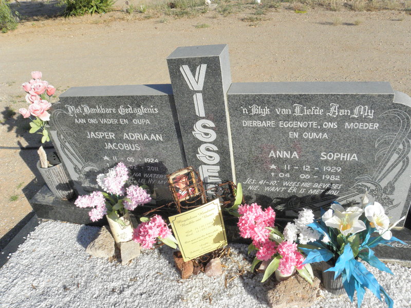 VISSER Jasper Adriaan Jacobus 1924-2011 &amp; Anna Sophia 1929-1982