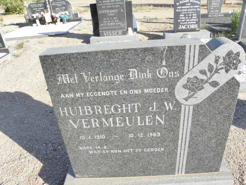VERMEULEN Gieljam J. 1910-1973 &amp; Huibrecht J.W. 1910-1969