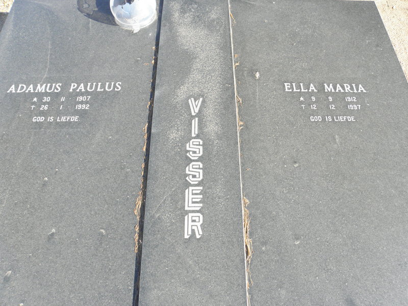 VISSER Adamus Paulus 1907-1992 &amp; Ella Maria 1912-1997