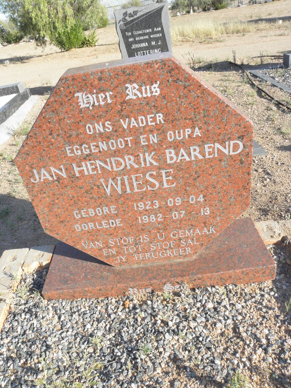 WIESE Jan Hendrik Barend 1923-1982
