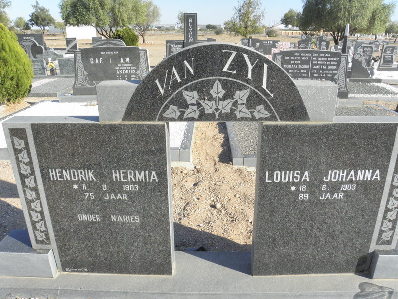 ZYL Hendri Hermia, van 1903- :: van ZYL Louisa Johanna 1903-