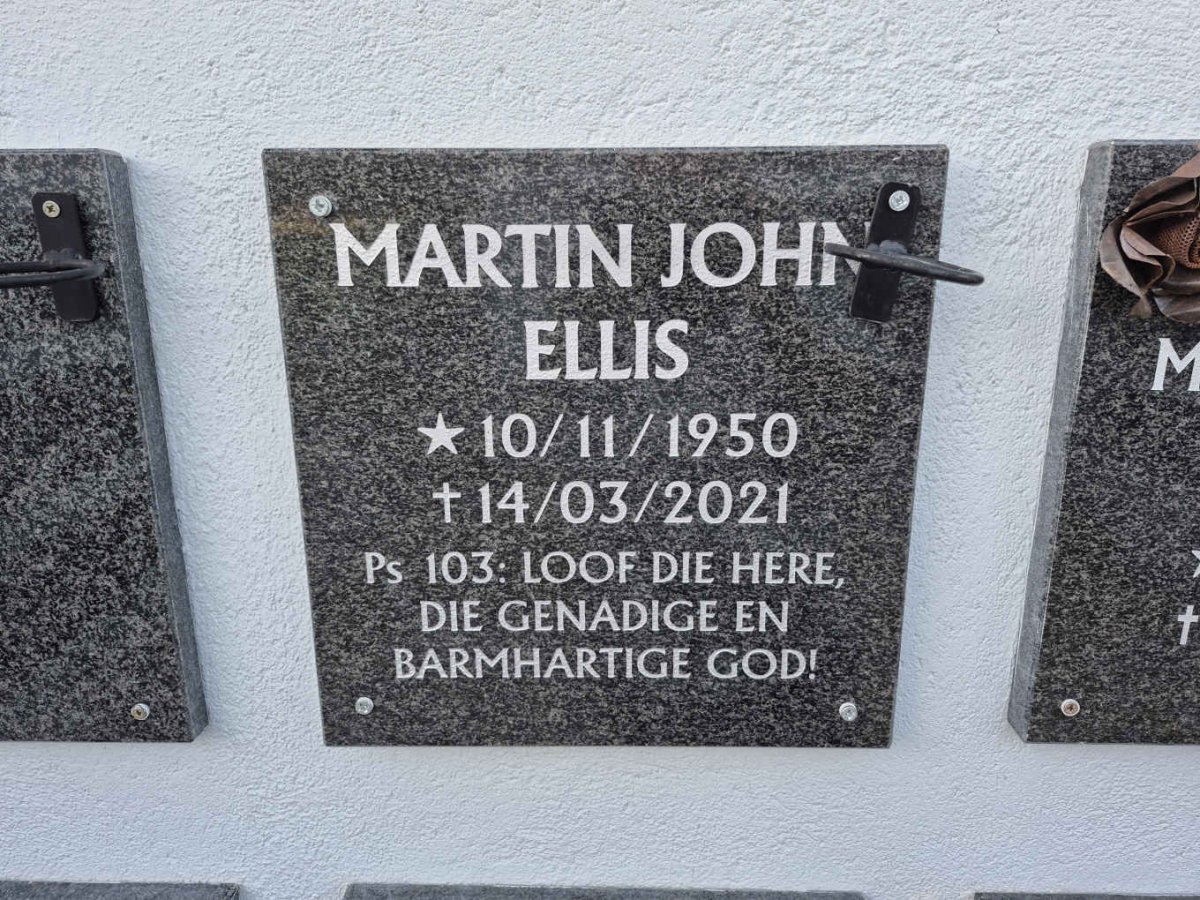 ELLIS Martin John 1950-2021