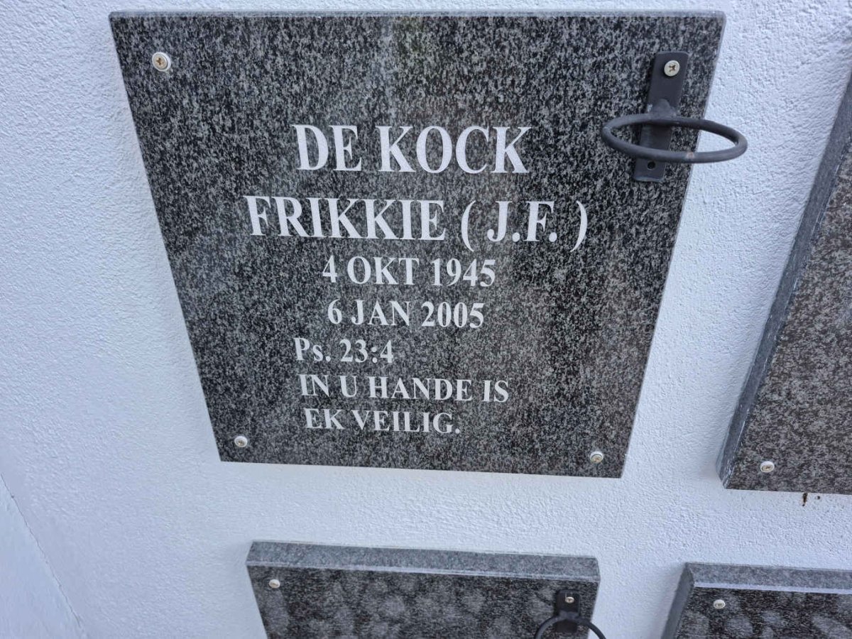 KOCK J.F., de 1945-2005