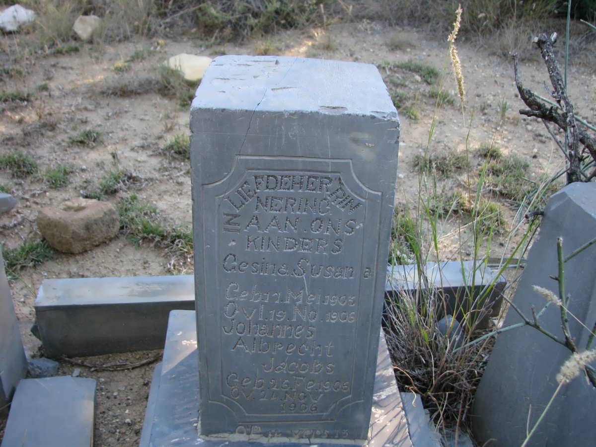 JACOBS Gesina Susana 1905-1905 :: JACOBS Johannes Albrecht 1906-1906