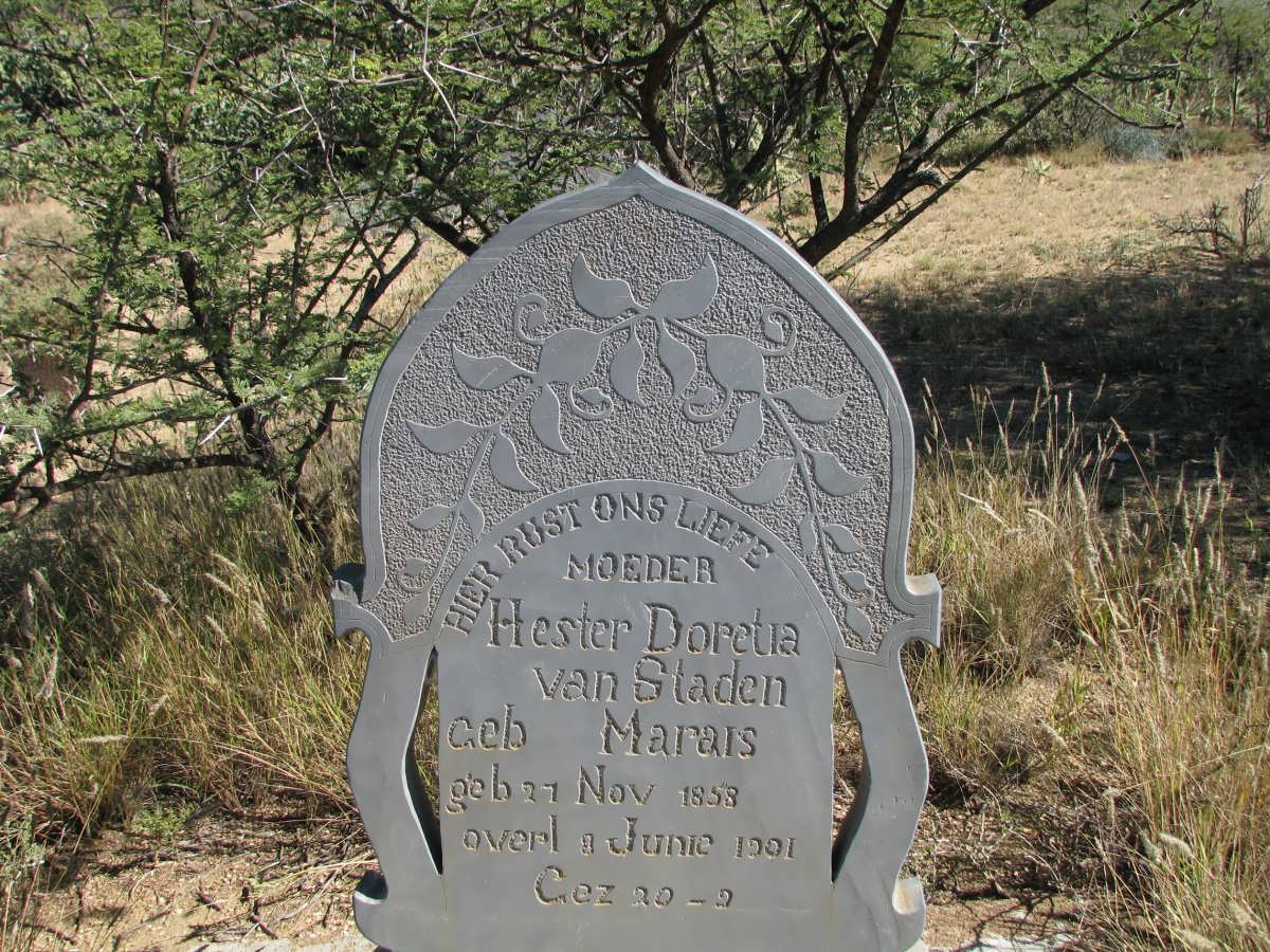 STADEN Hester Doretia, van nee MARAIS 1858-1901
