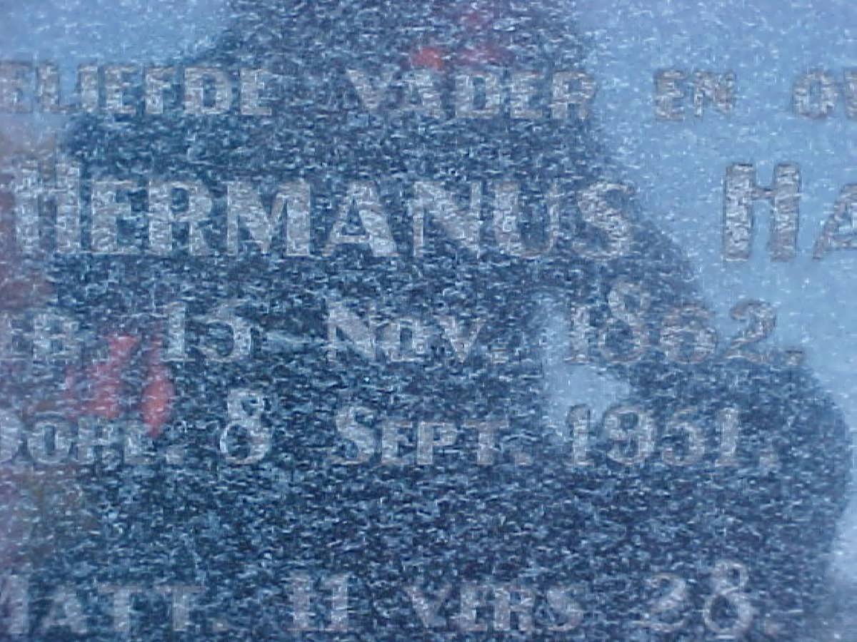 HANEKOM Joachim Hermanus 1862-1951