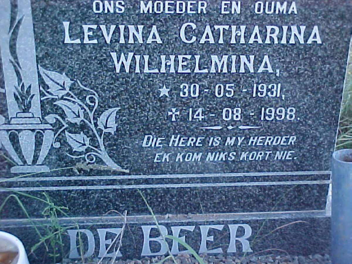 BEER Levina Catharina Wilhelmina, de 1931-1998