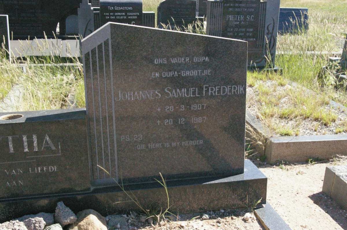 BOTHA Johannes Samuel Frederik 1907-1987 &amp; Cornelia Jacoba DU TOIT 1906-1972