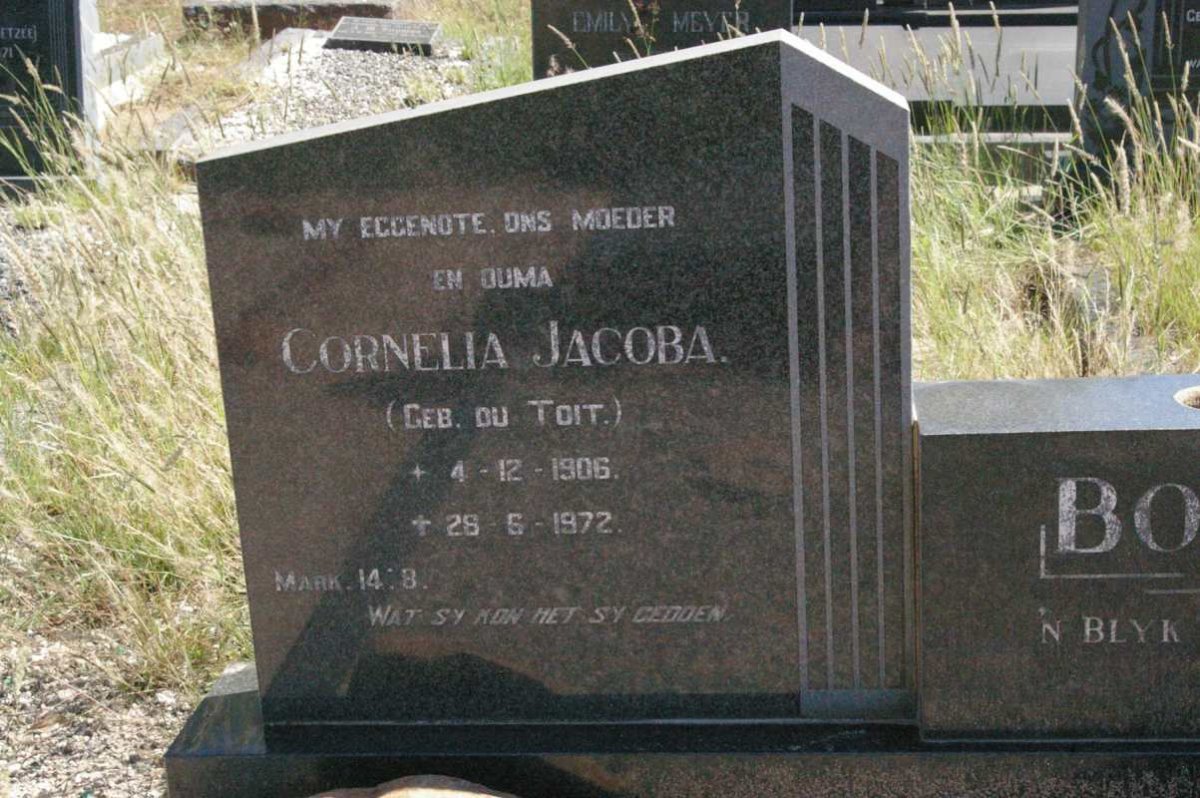 BOTHA Johannes Samuel Frederik 1907-1987 &amp; Cornelia Jacoba DU TOIT 1906-1972