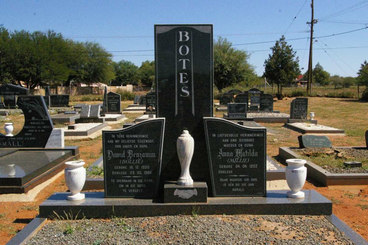 BOTES Dawid Benjamin 1930-1986 &amp; Anna Matilda 1932-
