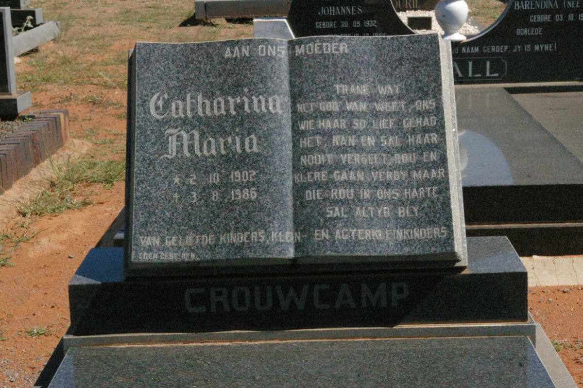 CROUWCAMP Catharina Maria 1902-1986
