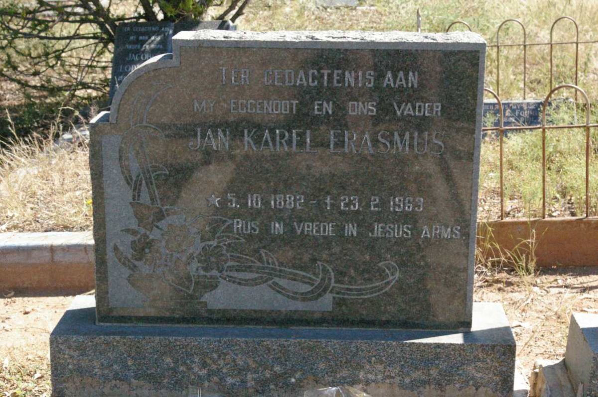 ERASMUS Jan Karel 1882-1963