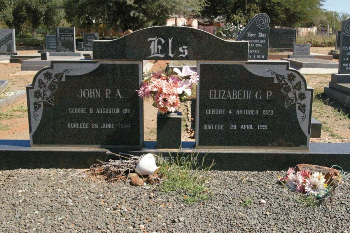 ELS John P.A. 1911-1984 &amp; Elizabeth G.P. 1920-1991