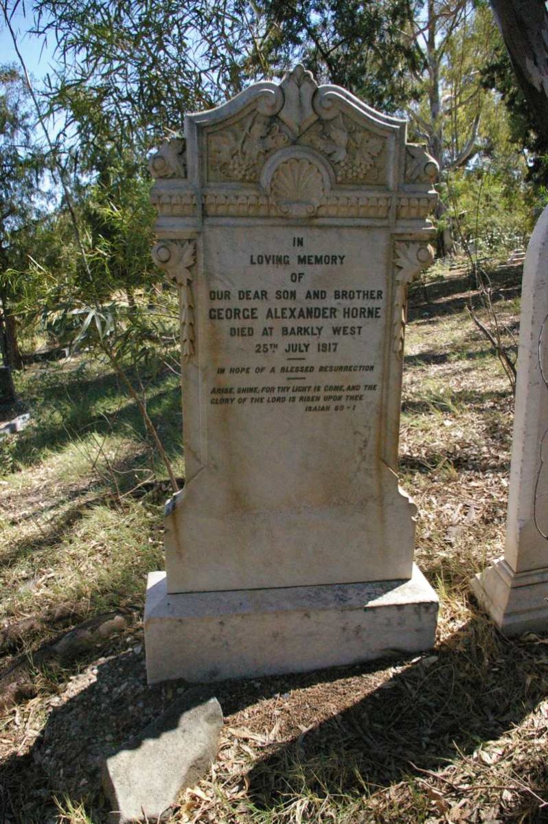 HORNE George Alexander -1917