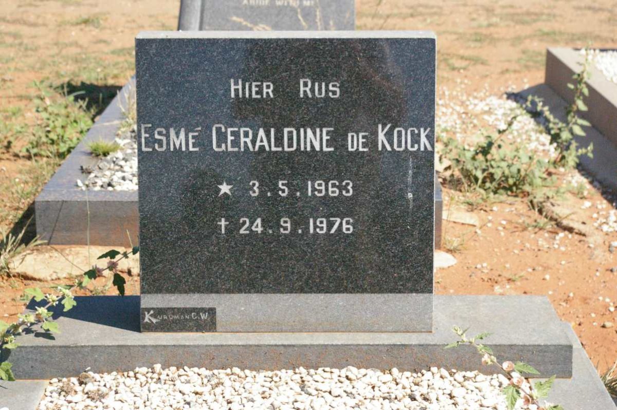 KOCK Esmé Geraldine, de 1963-1976