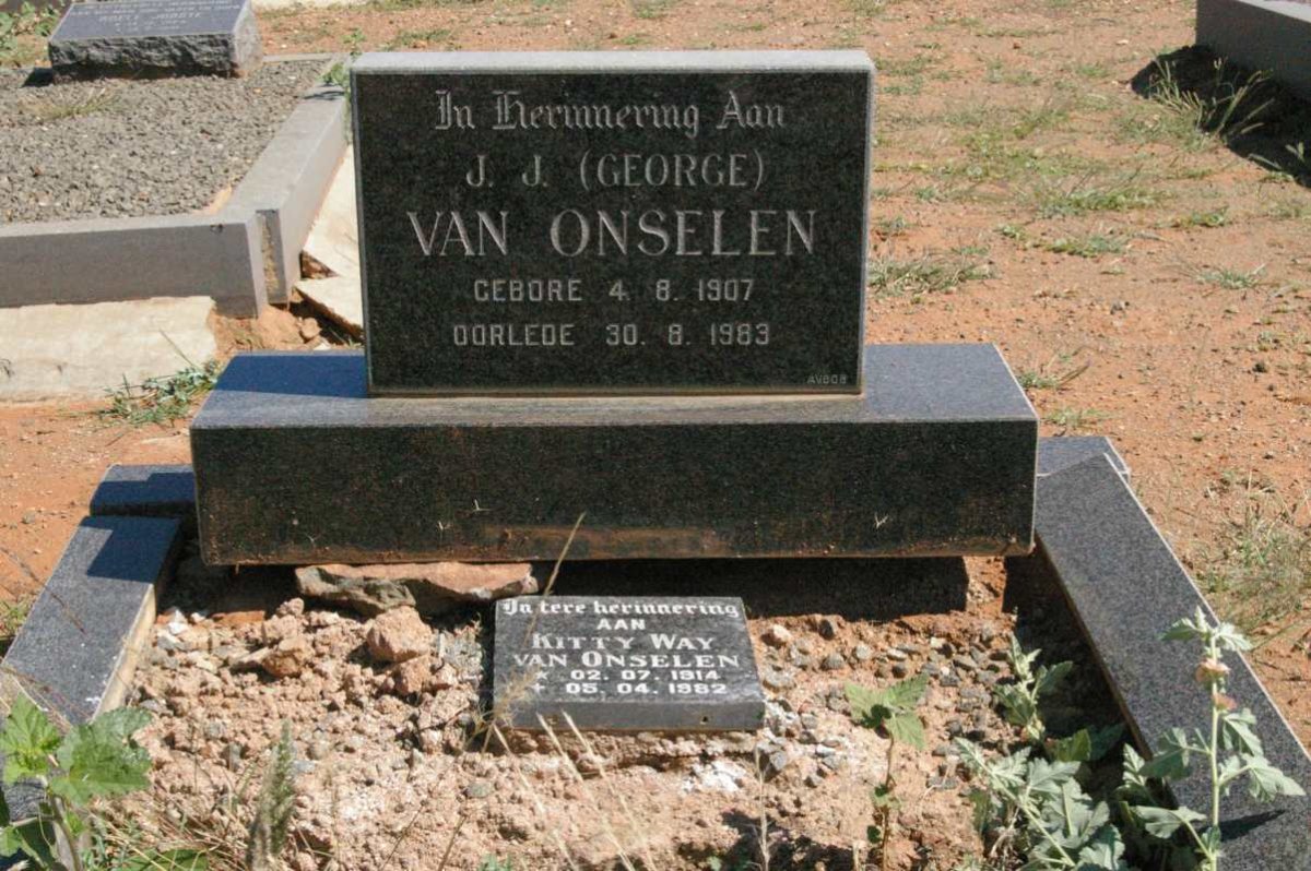 ONSELEN J.J., van 1907-1983 &amp; Kitty Way 1914-1982