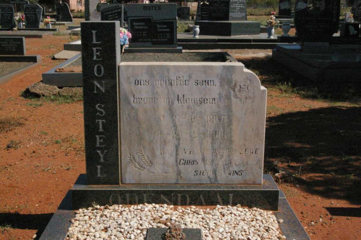 ODENDAAL Leon Steyl 1967-1989