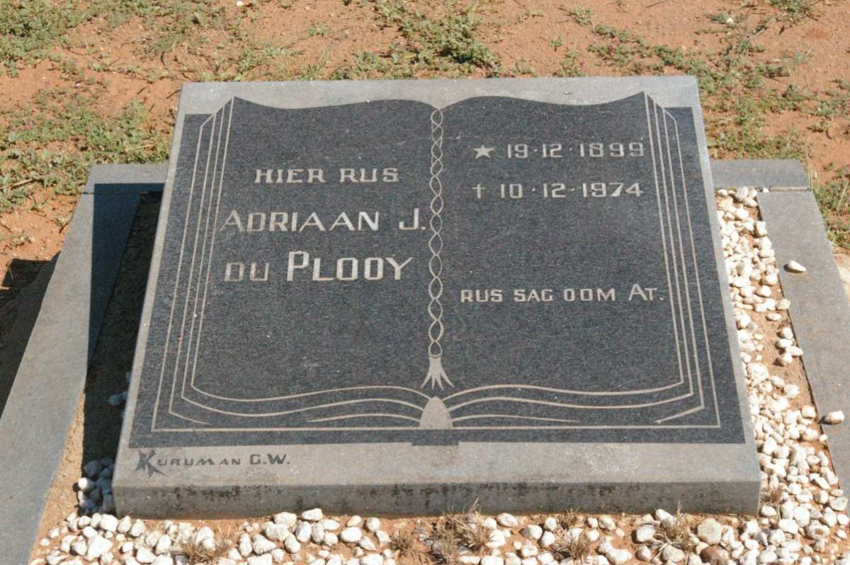 PLOOY Adriaan J., du 1899-1974