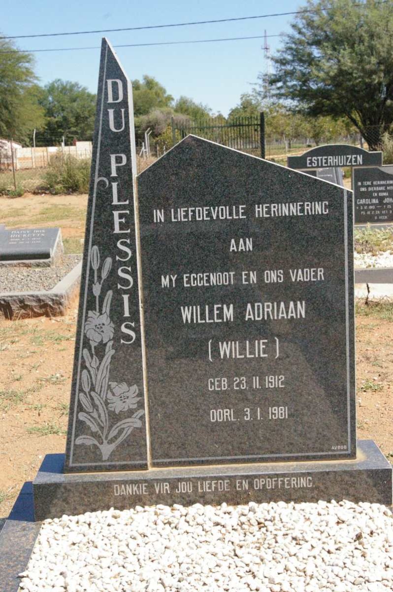 PLESSIS Willem Adriaan, du 1912-1981