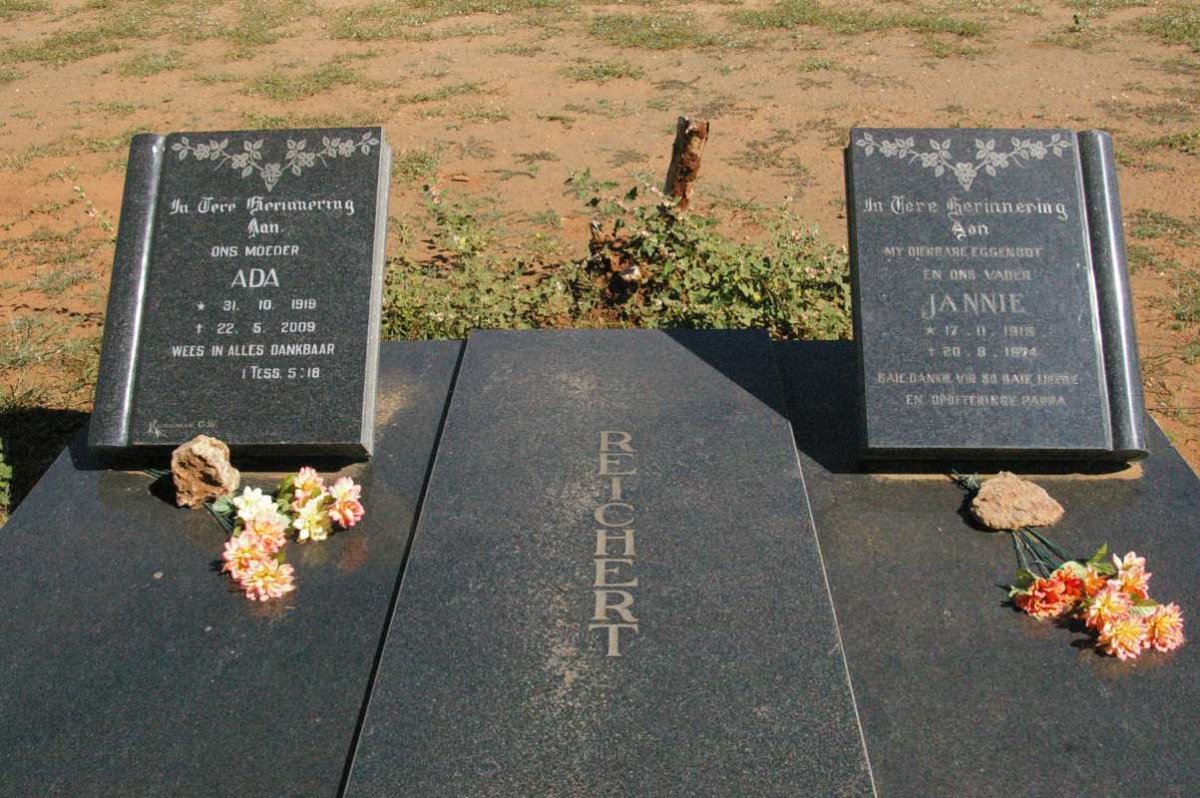 REICHERT Jannie 1915-1974 &amp; Ada 1919-2009