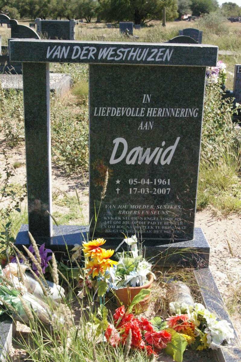 WESTHUIZEN Dawid, van der 1961-2007