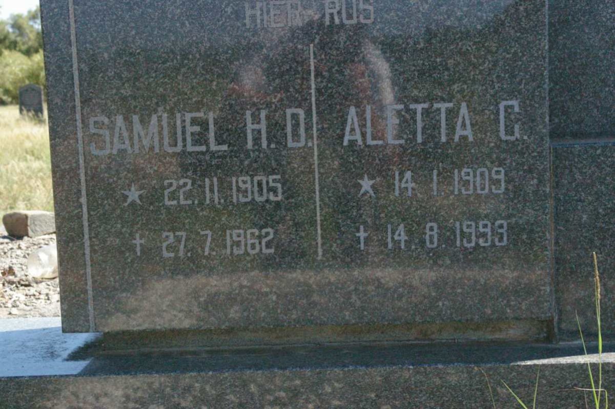 WALTERS Samuel H.D. 1905-1962 &amp; Aletta G. 1909-1993