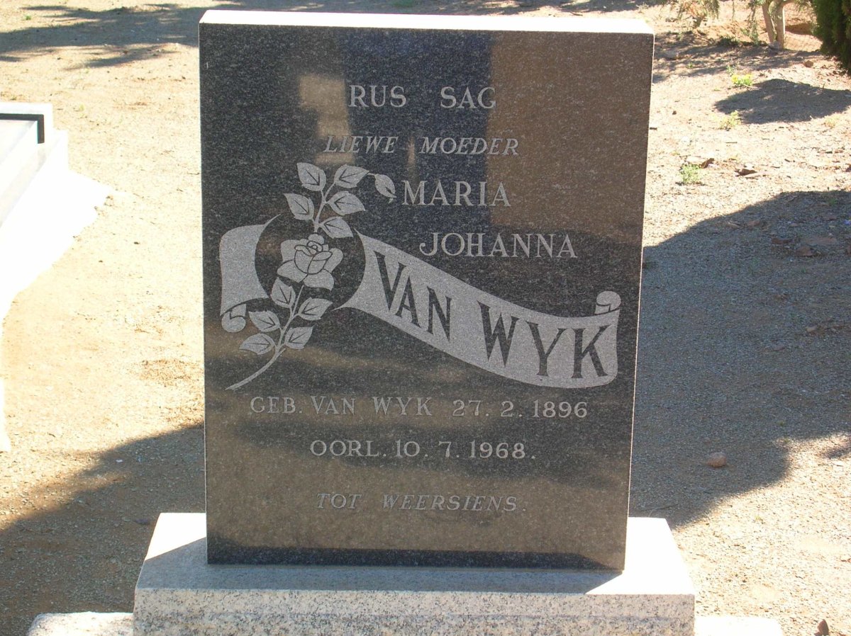 WYK Maria Johanna, van 1896-1968