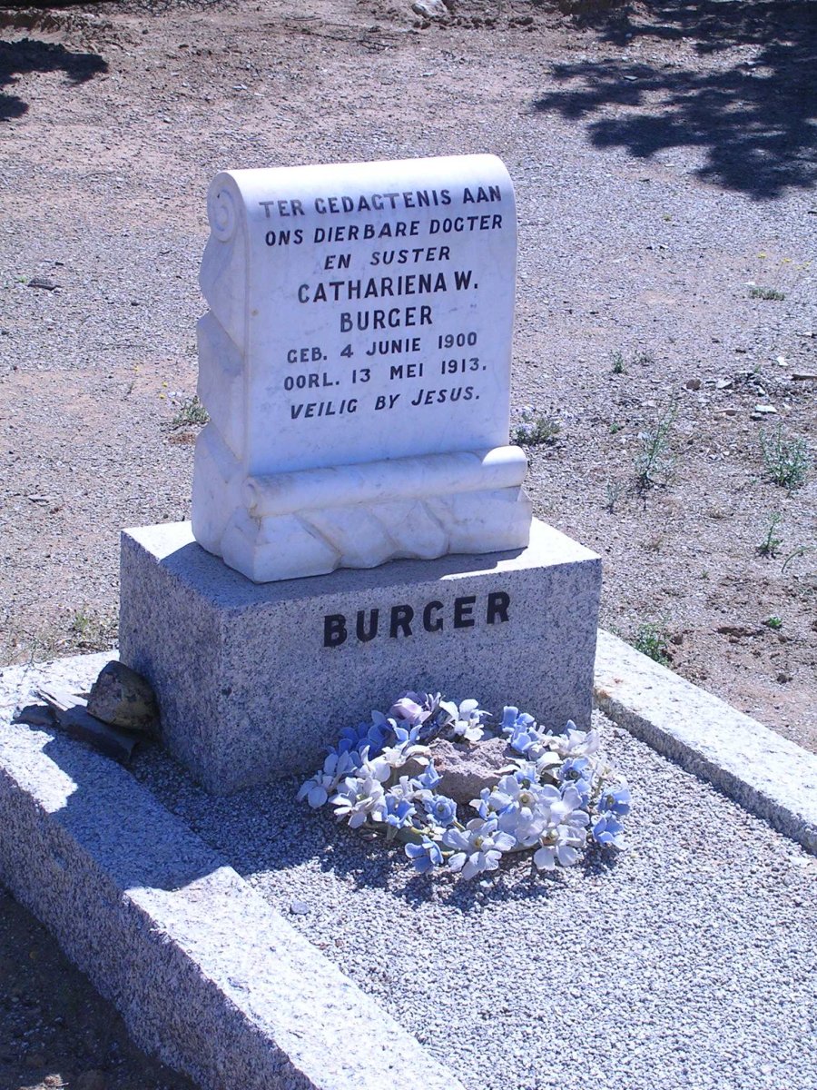 BURGER Cathariena W. 1900-1913