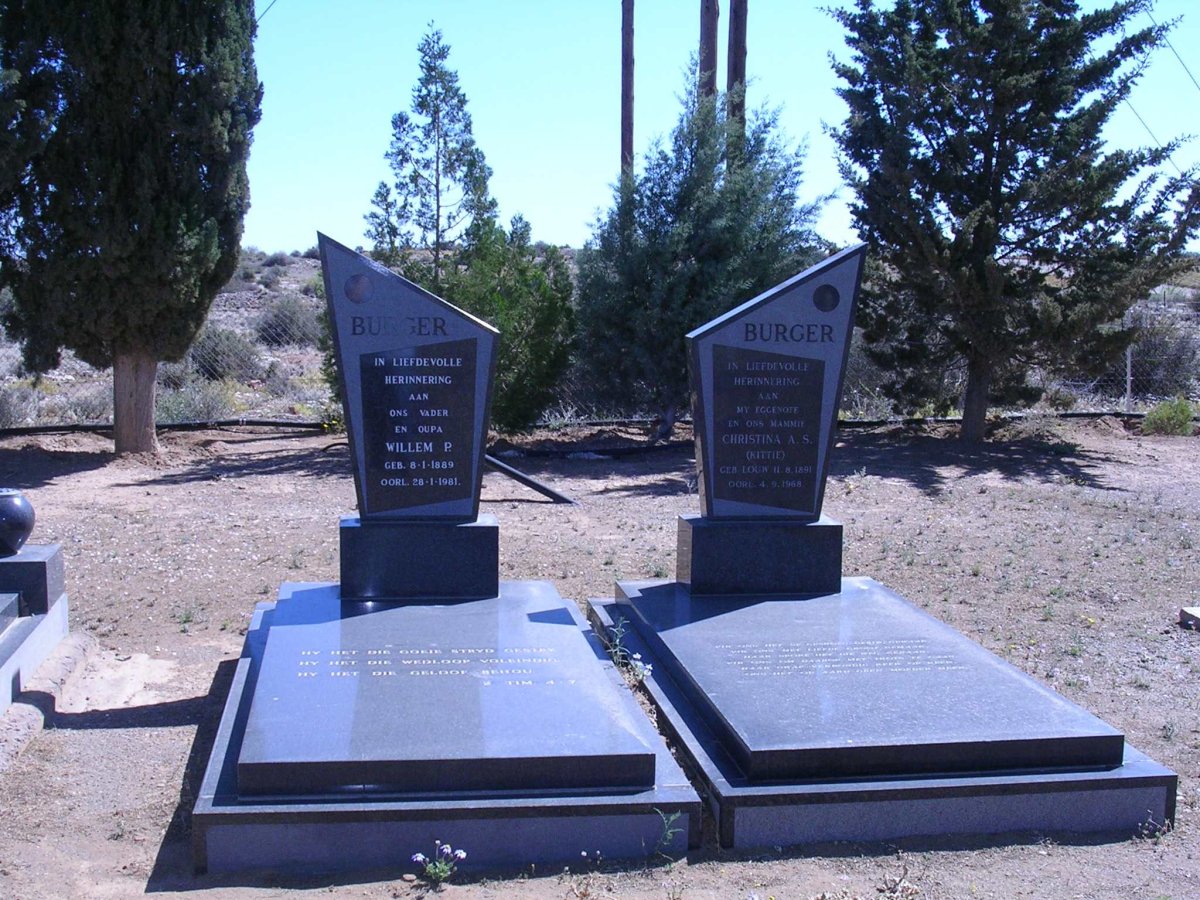 BURGER Willem P. 1889-1981 &amp; Christina A.S. LOUW 1891-1968