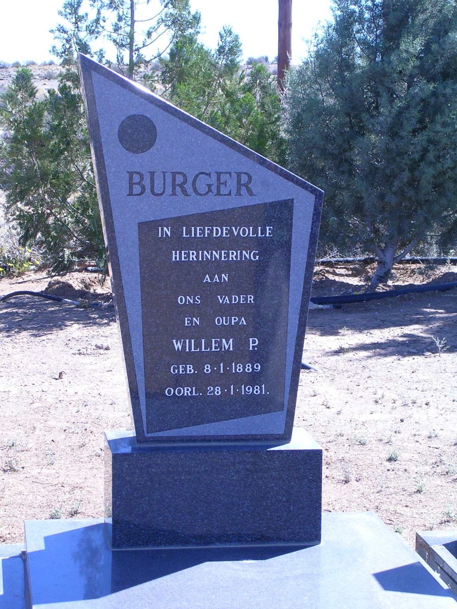BURGER Willem P. 1889-1981