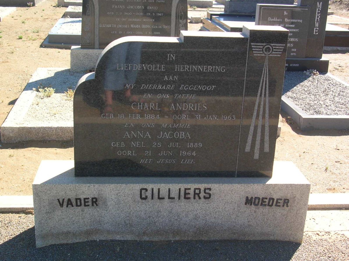 CILLIERS Charl Andries 1884-1963 &amp; Anna Jacoba NEL 1889-1964