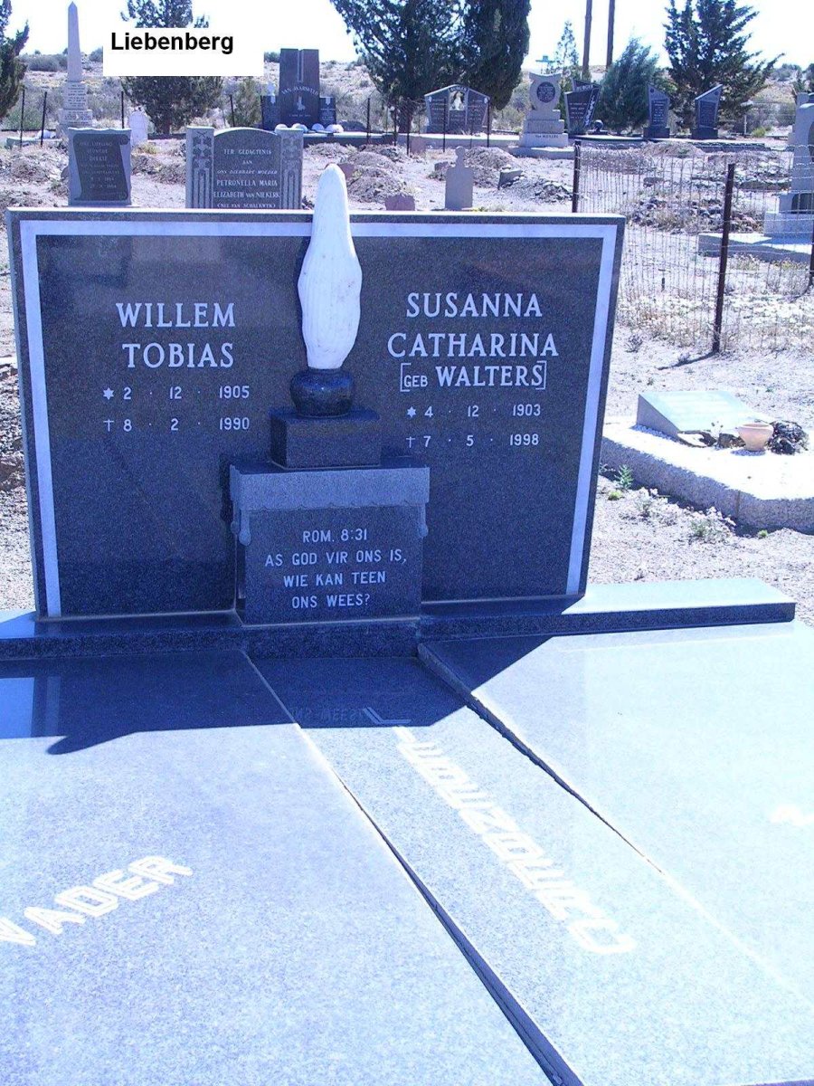 LIEBENBERG Willem Tobias 1905-1990 &amp; Susanna Catharina WALTERS 1903-1998