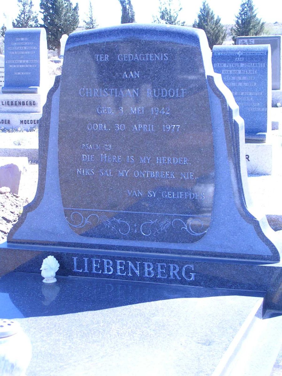LIEBENBERG Christiaan Rudolf 1942-1977
