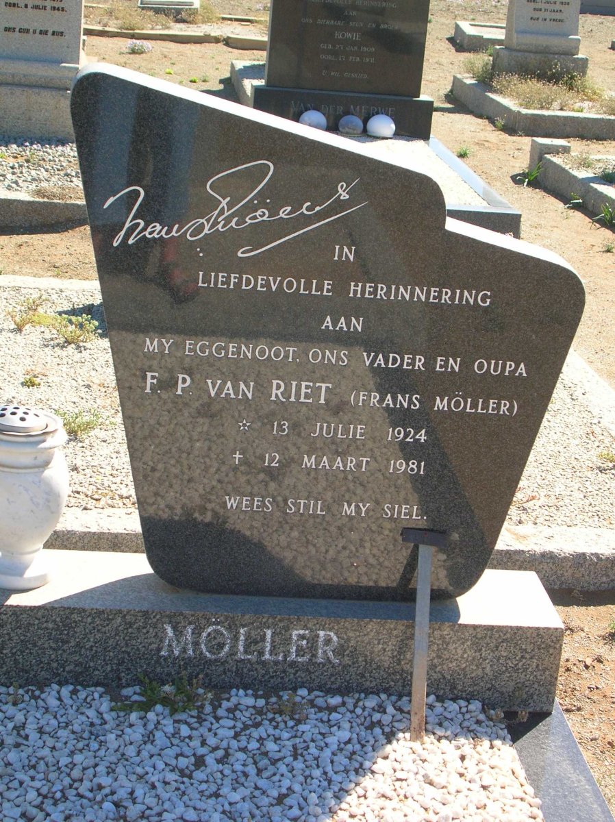 MÖLLER F.P. van Riet 1924-1981