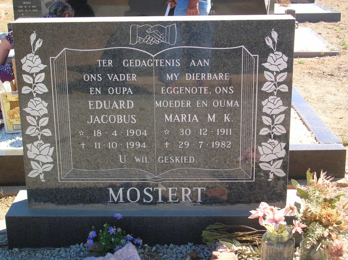 MOSTERT Eduard Jacobus 1904-1994 &amp; Maria M.K. 1911-1982