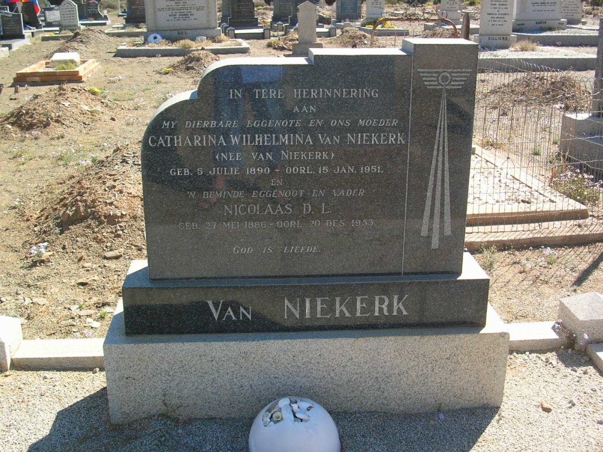 NIEKERK Nicolaas D.L., van 1886-1953 &amp; Catharina Wilhelmina VAN NIEKERK 1890-1951