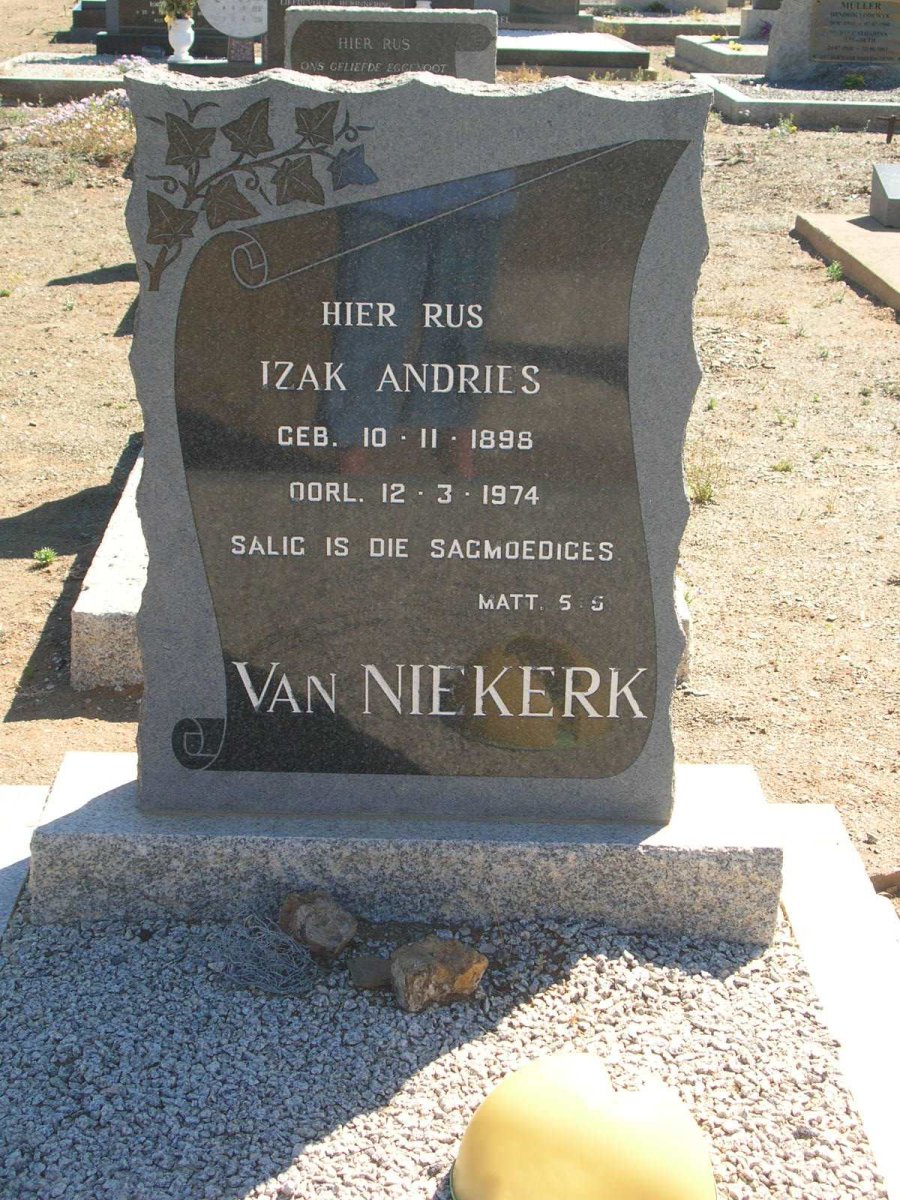 NIEKERK Izak Andries, van 1898-1974