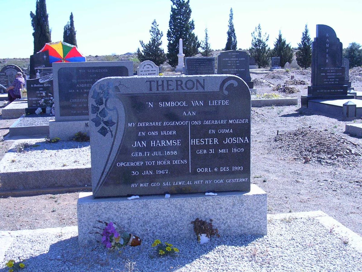 THERON Jan Harmse 1898-1967 &amp; Hester Josina 1909-1993