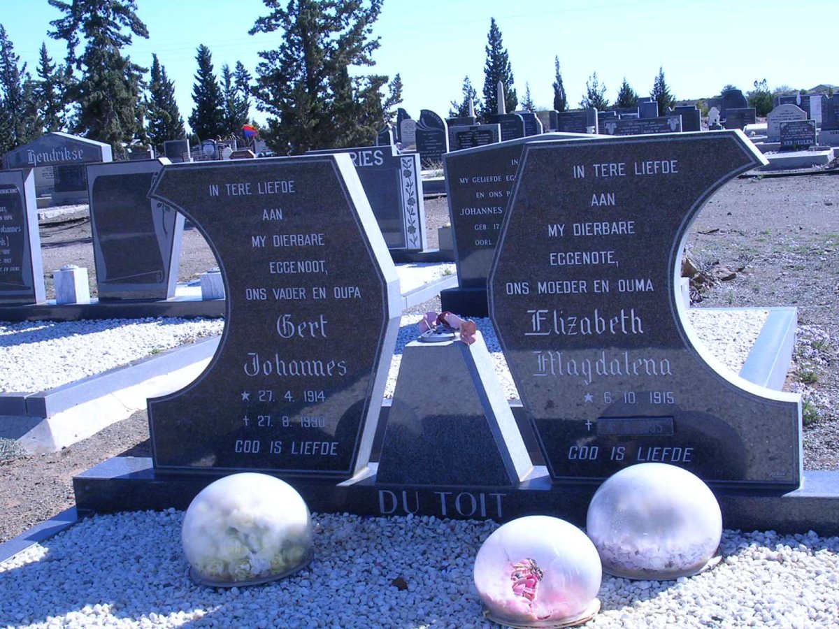 TOIT Gert Johannes, du 1914-1990 &amp; Elizabeth Magdalena 1915-