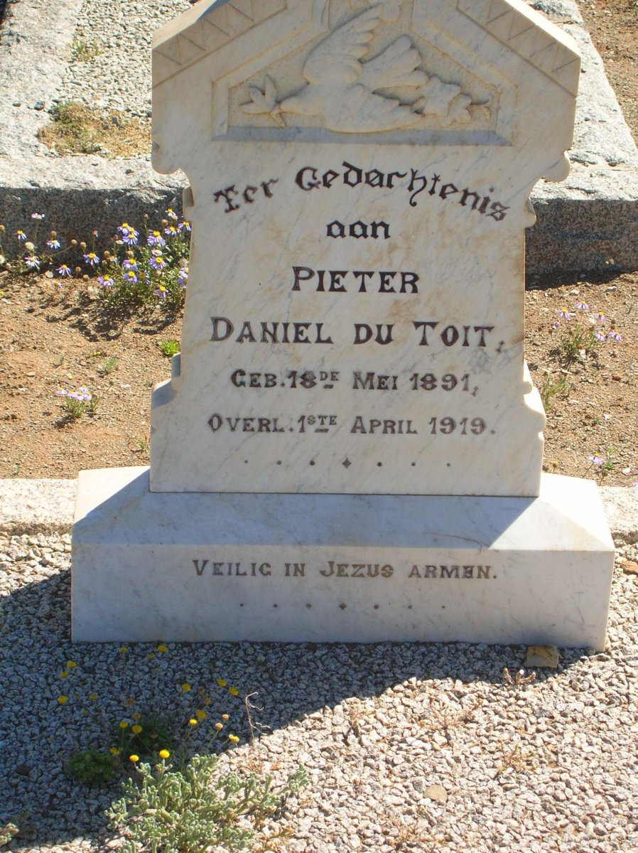 TOIT Pieter Daniel, du 1891-1919